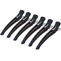 Fagaci Firm grip Hair clips for Styling Sectioning with Silicone Band, Duckbill Hair Styling clips, Durable Alligator Hair clips for Women, Long Duck Billed Hair clips, Salon Large Hair clips for Hair