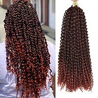 8 Packs Passion Twist Hair 18 Inch Passion Twist crochet Hair For Black Women Water Wave crochet Braiding Hair Extensions (1B350)