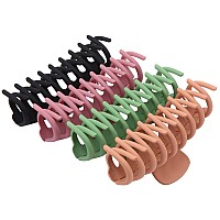 SHALAc Large Hair claw clips for Thick Hair 4 PcS, Strong Hold Perfect for Women, Barrettes for Long Hair, Fashion Accessories for girls, Hair clamps clip 44 Inch Big Hair claw for Heavy Hair