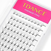 TDANcE Eyelash Extensions 7D Superior Lash Extensions Premade Fans Russion Volume Fans D curl 007 Thickness Middle Stem 8-15mm Mixed Length(Middle Stem,7D-007-D,8-15mm)