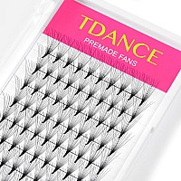 TDANcE Eyelash Extensions 12D Superior Lash Extensions Premade Fans Russion Volume Fans c curl 007 Thickness Middle Stem 13mm Mixed Length(Middle Stem,12D-007-c,13mm)