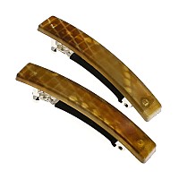 Camila Paris Cp2939 French Hair Barrette Clip For Girls, Set Of 2 Rubberized Metal Clasp Strong Hold Grip Hair Clips For Women, No Slip And Durable Styling Girls Hair Accessories, Made In France