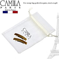 Camila Paris Cp2939 French Hair Barrette Clip For Girls, Set Of 2 Rubberized Metal Clasp Strong Hold Grip Hair Clips For Women, No Slip And Durable Styling Girls Hair Accessories, Made In France