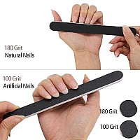 50 Pcs Nail Files For Acrylic Nails 100180 Grit Double Sides Fingernail Files Professional Manicure Tools For Home Salon