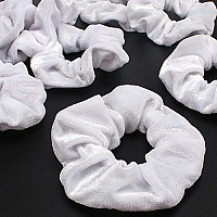 Semato 16 Pack White Velvet Scrunchies Hair Ties Elastics Ponytail Holder Hair Bands Scrunchie Accessories For Women And Girls