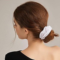 Semato 16 Pack White Velvet Scrunchies Hair Ties Elastics Ponytail Holder Hair Bands Scrunchie Accessories For Women And Girls