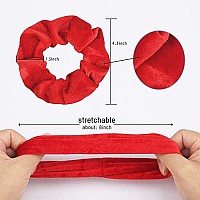 Semato 16 Pack Christmas Red Velvet Scrunchies For Hair Scrunchy Hair Ties Ropes For Women Or Girls Hair Accessories