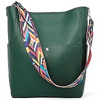 Bromen Handbags For Women Bucket Bags Vegan Leather Purses And Handbags Crossbody Purse Green