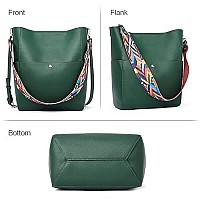 Bromen Handbags For Women Bucket Bags Vegan Leather Purses And Handbags Crossbody Purse Green