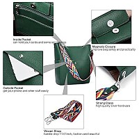 Bromen Handbags For Women Bucket Bags Vegan Leather Purses And Handbags Crossbody Purse Green