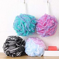 4 Pieces Loofah Bath Sponge Xl 75Gpcs Bath Puffs Body Wash Sponge For Shower Exfoliate