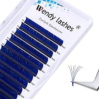 Eyelash Extension 007 Mm Volume Lash Extensions Cd Curl Blue Easy Fan Rapid Blooming Lashes 3D 4D 6D 10D 20D Lash Extensions By Wendy Lashes(Blue 007-D, 8-14Mm)