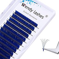 Eyelash Extension 007 Mm Volume Lash Extensions Cd Curl Blue Easy Fan Rapid Blooming Lashes 3D 4D 6D 10D 20D Lash Extensions By Wendy Lashes(Blue 007-D, 8-14Mm)