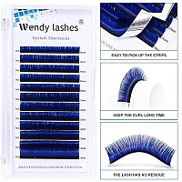 Eyelash Extension 007 Mm Volume Lash Extensions Cd Curl Blue Easy Fan Rapid Blooming Lashes 3D 4D 6D 10D 20D Lash Extensions By Wendy Lashes(Blue 007-D, 8-14Mm)