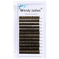 Eyelash Extension 007Mm Brown Volume Lash Extensions Cd Curl 8-14Mm Mixed Easy Fan Rapid Blooming Lashes 3D 4D 6D 10D 20D Lash Extensions By Wendy Lashes(Brown 007-D, 8-14Mm)