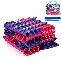 40Pcs No Heat Hair Curlers Heatless Spiral Curlers With 2 Sets Styling Hooks 22Inch55Cm Magic Hair Rollers No Heat Damage Diy Styling Kit For Women Kids Long Medium Hair