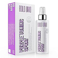 Bold Uniq Blonde Toner Spray Purple Leave In Toning Hair Treatment To Remove Brassy Surface Tones In Blonde, Platinum Graysilver Hair Paraben Sulfate Free-Peta Approved Cruelty-Free