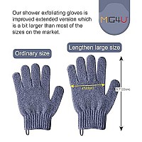 Mig4U Shower Exfoliating Scrub Gloves Medium To Heavy Bathing Gloves Body Wash Dead Skin Removal Deep Cleansing Mitts For Women And Men 5 Pairs 5 Colors