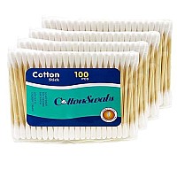 1000 Count Cotton Swabs By Xumzee, Sturdy Bamboo Sticks With Thick Cotton, Small Packages Suit For Travel And Storage, Biodegradable, Chlorine-Free Hypoallergenic Qtips