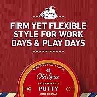 Old Spice Hair Styling Putty For Men, High Hold Matte Finish, 222 Oz Each, Twin Pack, New Formula