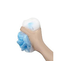 Loofah Lord 20 Blue And White Bath Or Shower Sponge Loofahs Pouf Medium Mesh Wholesale Bulk Lot