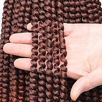 Xtrend 12 Inch Spring Twist Hair For Butterfly Faux Locks Synthetic Mini Twist Crochet Braiding Hair Short Crochet Hair For Women 2 Packs (1B/350#)