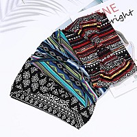 Gortin Boho Headbands Stretch Wide Hair Bands Black Elastic Yoga Sweatband Knoted Turban Headband Cloth Twist Head Wraps Stylish Head Bands For Women And Girls 3 Pcs (Set 1)