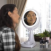 Zadro 11 Fluorescent Lighted Makeup Mirror With 10X1X Magnification And Tray