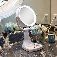 Zadro 11 Fluorescent Lighted Makeup Mirror With 10X1X Magnification And Tray