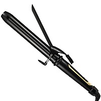 Lanvier 1.25 Inch Clipped Curling Iron With Extra Long Tourmaline Ceramic Barrel, Professional 1 1/4 Inch Hair Curler Curling Iron Up To 450