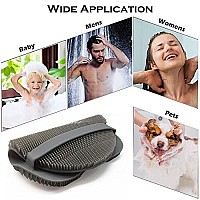 RamPula Body Scrubber, Exfoliating Body Brush, Silicone Shower Brush for Use in Shower, Gentle Exfoliating and SPA Massage for Kids Women Men All Kind of Skin