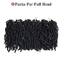 Dus New Faux Locs 8 Inch 6 Packs Natural Nu Soft Locs Crochet Hair Pre-Looped Short Styles Hair Extensions For Women 1B