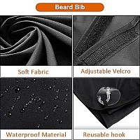 Beard Bib Apron For Men, Gift Beard Trimming Catcher Bib For Shaving Hair Clippings, Waterproof Non-Stick Hair Catcher Grooming Cloth With 2 Suction Cups