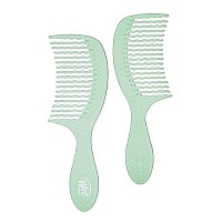 Wet Brush Go Green Tea Tree Oil Infused Treatment Comb - Wide Tooth Hair Detangler With Wavetooth Design That Gently And Glides Through Tangles - No Split Ends And No Damage