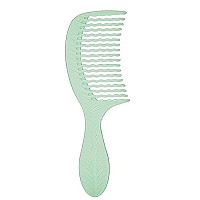 Wet Brush Go Green Tea Tree Oil Infused Treatment Comb - Wide Tooth Hair Detangler With Wavetooth Design That Gently And Glides Through Tangles - No Split Ends And No Damage