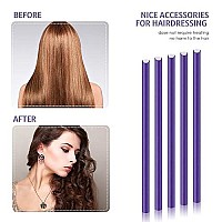 20 Pcs Flexible Curling Rods Twist Foam Hair Rollers Soft Foam No Heat Hair Rods Rollers Curlers And Steel Pintail Comb Rat Tail Comb For Women Girls Long And Short Hair (031 X 94 Inch, Purple)