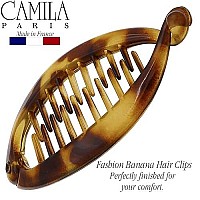 Camila Paris Cp2192 French Small Banana Clip Hair Comb, Flexible Banana Clips Hair For Thin Hair Ponytail Holder Interlocking Banana Hair Clips Styling Hair Banana Clips For Women Made In France