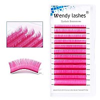 Eyelash Extension 007 Mm Volume Lash Extensions Cd Curl Pink Easy Fan Rapid Blooming Lashes 3D 4D 6D 10D 20D Lash Extensions By Wendy Lashes(Pink 007-D, 8-14Mm)