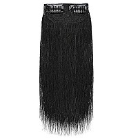 S-Noilite Hair Extensions For Short Hair Clip In Human Hair 1Pcs 2 Clips Clip In Hairpieces Remy Hair For Women With Thinning Hair Add Hair Volume 12G 8Inch-Jet Black