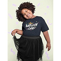 Birthday Girl Shirt Crown 1St First 2Nd Two 3Rd 4Th 5Th Toddler Birthday Outfit (Charcoal Black, Youth S(8))