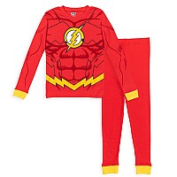 Dc comics Justice League The Flash Big Boys Long Sleeve Pajama Shirt & Pant Set 10-12