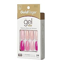 Gold Finger Gel Glam Design Nail (Gd22)