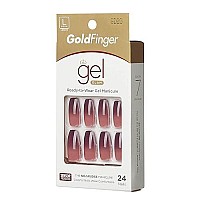 Gold Finger Gel Glam Design Nail (Gd20)