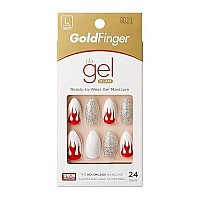 Gold Finger Gel Glam Design Nail (Gd21)