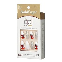 Gold Finger Gel Glam Design Nail (Gd21)