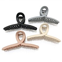 Nalodu 43 Inch Hair claw clips Large No Slip Big Matte Jaw Butterfly clip for Thin Fine Thick Hair Women and girls, 4 Pack