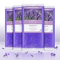 KARITE Paraffin Wax Refills, 4 Pack Lavender Scented Paraffin Wax Beads Blocks for Paraffin Bath, Paraffin Wax Machine Refills for Hand Feet Dry Skin, Relieve Stiff Muscles and Pain, Deep Hydration