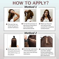 Full Shine Fish Wire Hair Extensions Real Human Hair Invisible Fish Wire Hair Extensions 3 Darker Brown Fading To 8 Light Brown And 22 Blonde 80 Grams Remy Hairpiece 12 Inch