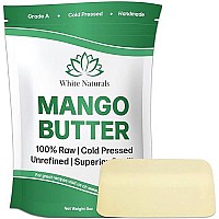 Unrefined Mango Butter 8 oz Raw, Natural, Pure, grade A Moisturizer, Use Alone or in DIY Whipped Body Butters, Soap & Lotions Making, Lip Balm and More