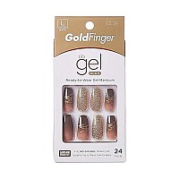 Gold Finger Gel Glam Design Nail (Gd18)